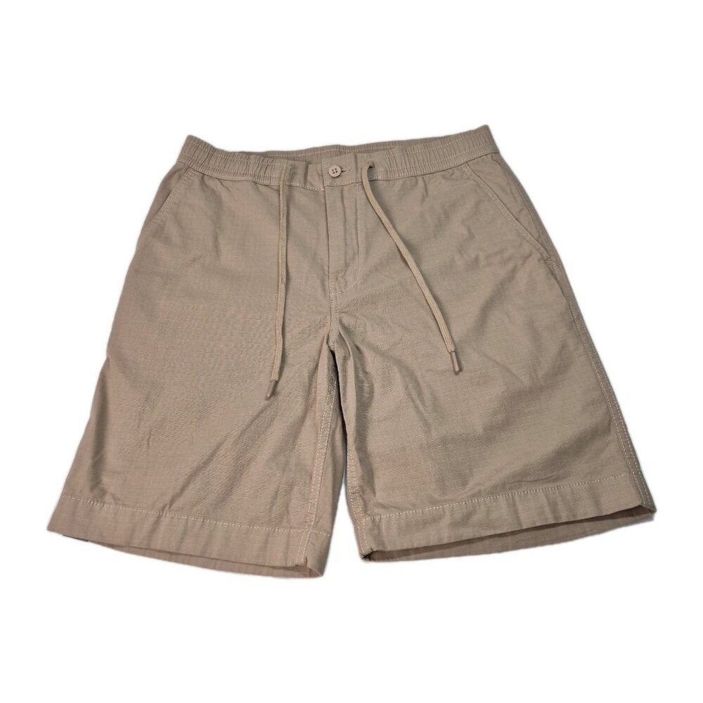 Cremieux Men's Shorts Size 32 Khaki Washed Down Embroidered Logo Drawstring (61)